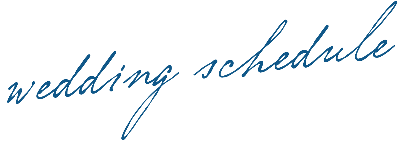 wedding schedule
